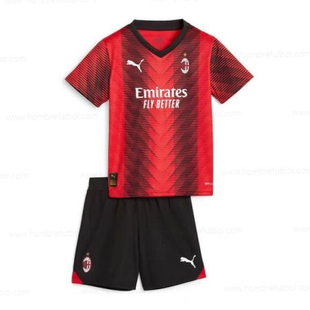 Camiseta AC Milan Niños Kit de Fútbol 23/24 1a Replica