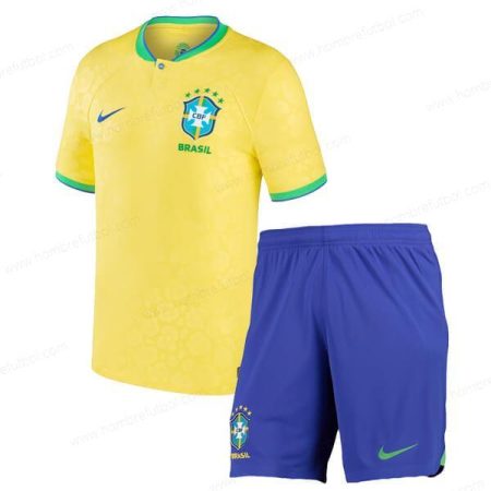 Camiseta Brasil Niños Kit de Fútbol 2022 1a Replica