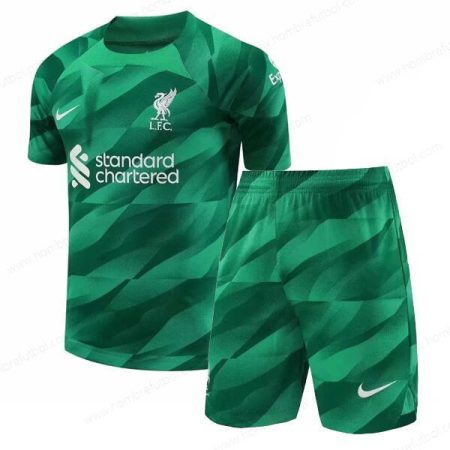 Camiseta Liverpool Verde Goalkeeper Niños Kit de Fútbol 23/24 Replica