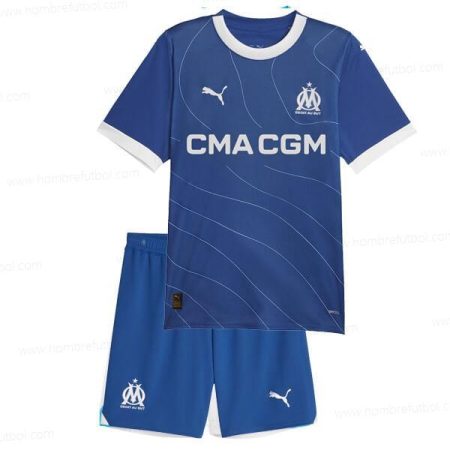Camiseta Olympique Marseille Niños Kit de Fútbol 23/24 2a Replica