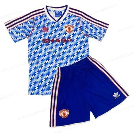 Camiseta Retro Manchester United Niños Kit de Fútbol 90/92 2a Replica